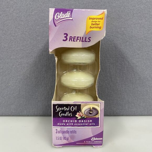 Glade Other - Glade Scented Oil Candle Refills Set of 3 Orchid Oasis